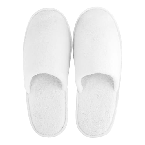 Coral Fleece, Closed Toe Slipper with Eva Sole, 11x4.3, White